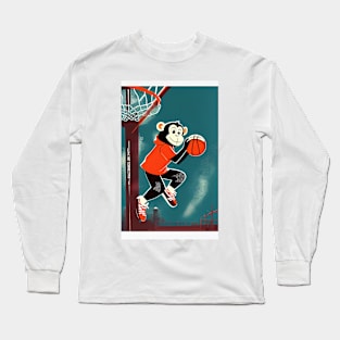 Monkey Basketball 9 Long Sleeve T-Shirt